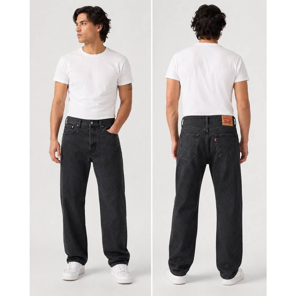 NWT Levi’s 565 Loose Straight Jeans Men’s 34x32 Washed Black Denim